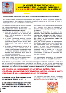 La volonté de nuire doit cesser ! Cordemais est sous le joug des employeurs 11 - 18 & 20 février Renversons la vapeur !!!