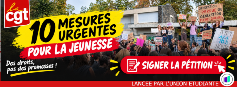 SIGNEZ LA PETITION " 10 mesures urgentes pour la jeunesse "